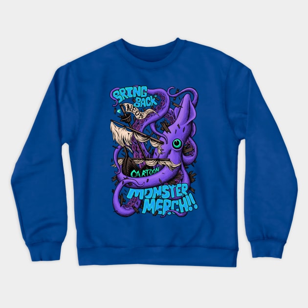 Bring Back Neon Cartoon Monster Merch Crewneck Sweatshirt by mattleckie